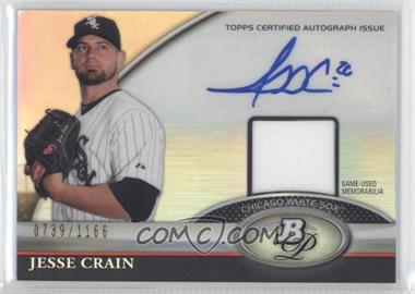 2011 Bowman Platinum - Autograph Relic Refractor #BAR-JC - Jesse Crain /1166