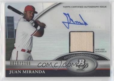 2011 Bowman Platinum - Autograph Relic Refractor #BAR-JMI - Juan Miranda /1166