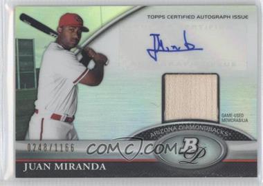 2011 Bowman Platinum - Autograph Relic Refractor #BAR-JMI - Juan Miranda /1166