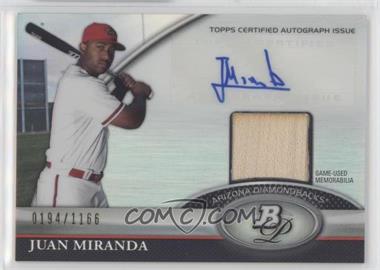 2011 Bowman Platinum - Autograph Relic Refractor #BAR-JMI - Juan Miranda /1166