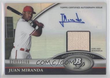 2011 Bowman Platinum - Autograph Relic Refractor #BAR-JMI - Juan Miranda /1166