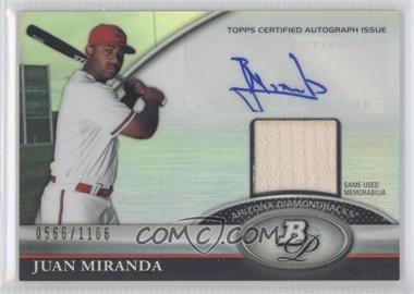 2011 Bowman Platinum - Autograph Relic Refractor #BAR-JMI - Juan Miranda /1166