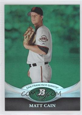 2011 Bowman Platinum - [Base] - Green #54 - Matt Cain