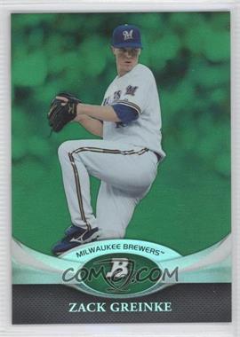 2011 Bowman Platinum - [Base] - Green #70 - Zack Greinke