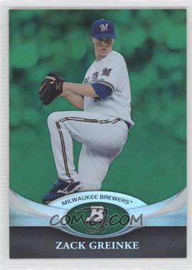 2011 Bowman Platinum - [Base] - Green #70 - Zack Greinke