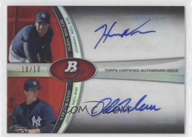 2011 Bowman Platinum - Dual Autograph - Red Refractor #DAC-NW - Hector Noesi, Adam Warren /10