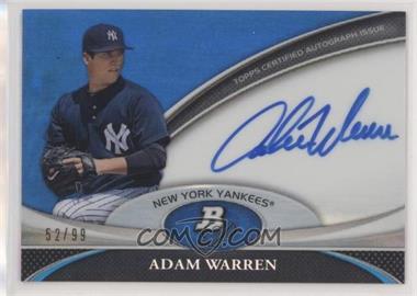 2011 Bowman Platinum - Prospect Autographs - Blue Refractor #BPA-AWA - Adam Warren /99