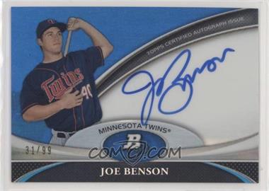 2011 Bowman Platinum - Prospect Autographs - Blue Refractor #BPA-JB - Joe Benson /99