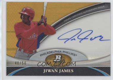 2011 Bowman Platinum - Prospect Autographs - Gold Refractor #BPA-JJ - Jiwan James /50