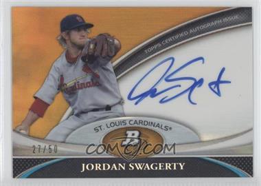 2011 Bowman Platinum - Prospect Autographs - Gold Refractor #BPA-JSW - Jordan Swagerty /50