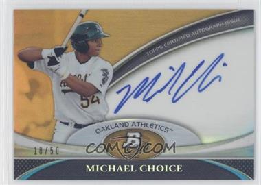 2011 Bowman Platinum - Prospect Autographs - Gold Refractor #BPA-MC - Michael Choice /50