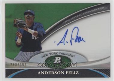 2011 Bowman Platinum - Prospect Autographs - Green Refractor #BPA-AF - Anderson Feliz /399