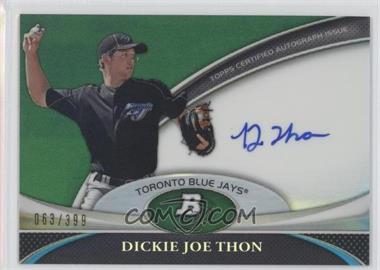 2011 Bowman Platinum - Prospect Autographs - Green Refractor #BPA-DJ - Dickie Joe Thon /399