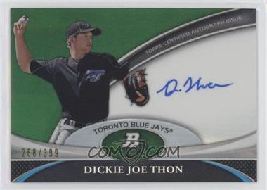 2011 Bowman Platinum - Prospect Autographs - Green Refractor #BPA-DJ - Dickie Joe Thon /399