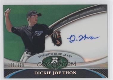 2011 Bowman Platinum - Prospect Autographs - Green Refractor #BPA-DJ - Dickie Joe Thon /399