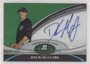 2011 Bowman Platinum - Prospect Autographs - Green Refractor #BPA-DM - Deck McGuire /399