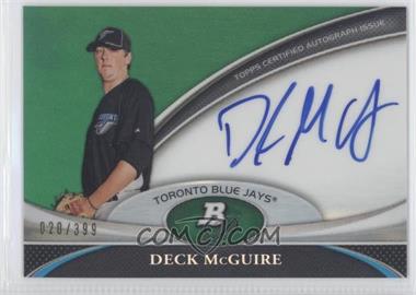 2011 Bowman Platinum - Prospect Autographs - Green Refractor #BPA-DM - Deck McGuire /399