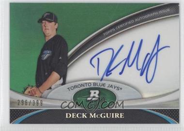 2011 Bowman Platinum - Prospect Autographs - Green Refractor #BPA-DM - Deck McGuire /399