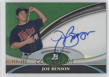 2011 Bowman Platinum - Prospect Autographs - Green Refractor #BPA-JB - Joe Benson /399