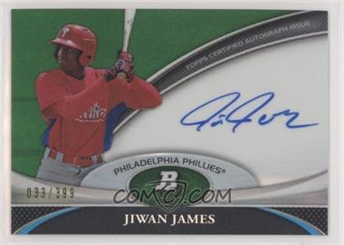 2011 Bowman Platinum - Prospect Autographs - Green Refractor #BPA-JJ - Jiwan James /399
