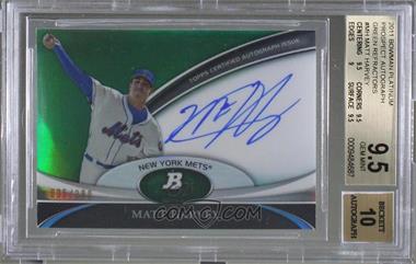 2011 Bowman Platinum - Prospect Autographs - Green Refractor #BPA-MH - Matt Harvey /399 [BGS 9.5 GEM MINT]