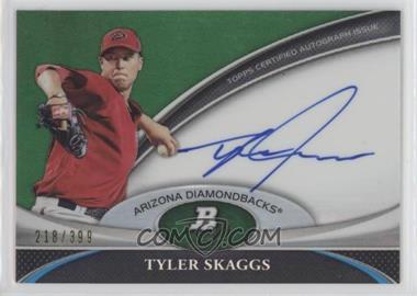 2011 Bowman Platinum - Prospect Autographs - Green Refractor #BPA-TS - Tyler Skaggs /399