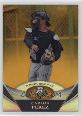 2011 Bowman Platinum - Prospects - Gold #BPP97 - Carlos Perez /50