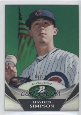 2011 Bowman Platinum - Prospects - Green #BPP61 - Hayden Simpson /599