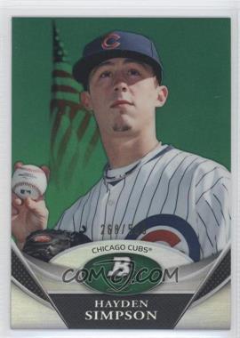 2011 Bowman Platinum - Prospects - Green #BPP61 - Hayden Simpson /599