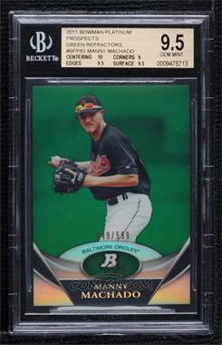 2011 Bowman Platinum - Prospects - Green #BPP83 - Manny Machado /599 [BGS 9.5 GEM MINT]