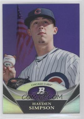 2011 Bowman Platinum - Prospects - Retail Purple Refractor #BPP61 - Hayden Simpson