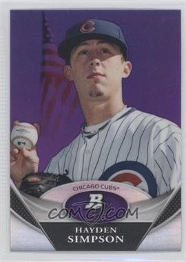 2011 Bowman Platinum - Prospects - Retail Purple Refractor #BPP61 - Hayden Simpson