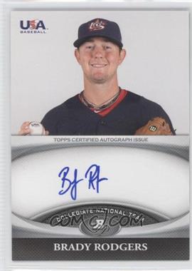 2011 Bowman Platinum - USA Baseball Autographs #USA-BR - Brady Rodgers