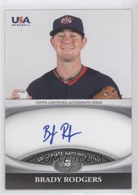 2011 Bowman Platinum - USA Baseball Autographs #USA-BR - Brady Rodgers
