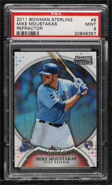 2011 Bowman Sterling - [Base] - Refractor #9 - Mike Moustakas /199 [PSA 9 MINT]