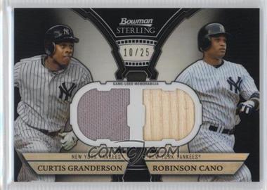 2011 Bowman Sterling - Box Loader Dual Relics - Black Refractor #DRB-GC - Curtis Granderson, Robinson Cano /25