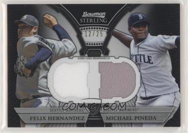 2011 Bowman Sterling - Box Loader Dual Relics - Black Refractor #DRB-HP - Felix Hernandez, Michael Pineda /25