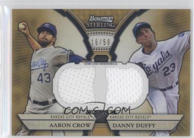 2011 Bowman Sterling - Box Loader Dual Relics - Gold Refractor #DRB-CD - Aaron Crow, Danny Duffy /50