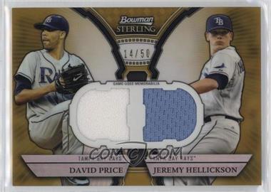 2011 Bowman Sterling - Box Loader Dual Relics - Gold Refractor #DRB-PH.1 - David Price, Jeremy Hellickson /50