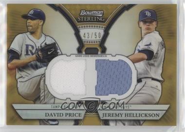 2011 Bowman Sterling - Box Loader Dual Relics - Gold Refractor #DRB-PH.1 - David Price, Jeremy Hellickson /50