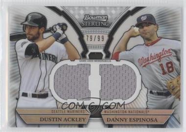 2011 Bowman Sterling - Box Loader Dual Relics - Refractor #DRB-AE - Dustin Ackley, Danny Espinosa /99