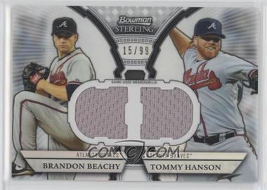 2011 Bowman Sterling - Box Loader Dual Relics - Refractor #DRB-BH - Brandon Beachy, Tommy Hanson /99