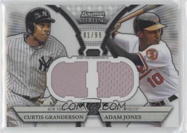 2011 Bowman Sterling - Box Loader Dual Relics - Refractor #DRB-GJ - Curtis Granderson, Adam Jones /99