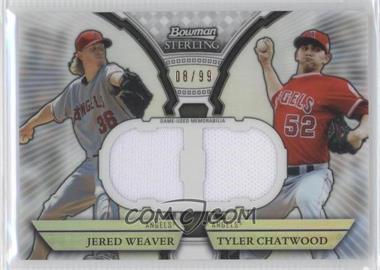 2011 Bowman Sterling - Box Loader Dual Relics - Refractor #DRB-WC - Jered Weaver, Tyler Chatwood /99