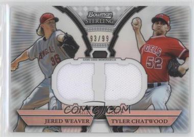 2011 Bowman Sterling - Box Loader Dual Relics - Refractor #DRB-WC - Jered Weaver, Tyler Chatwood /99