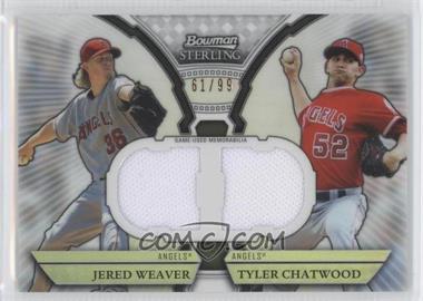 2011 Bowman Sterling - Box Loader Dual Relics - Refractor #DRB-WC - Jered Weaver, Tyler Chatwood /99