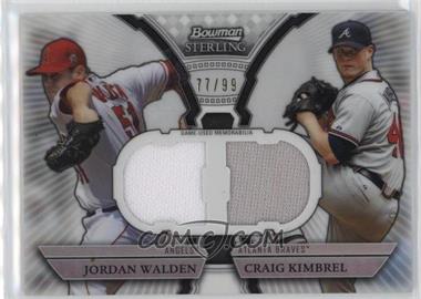 2011 Bowman Sterling - Box Loader Dual Relics - Refractor #DRB-WK - Jordan Walden, Craig Kimbrel /99