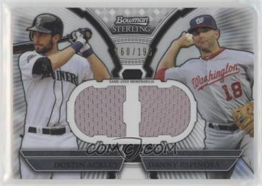 2011 Bowman Sterling - Box Loader Dual Relics #DRB-AE - Dustin Ackley, Danny Espinosa /196