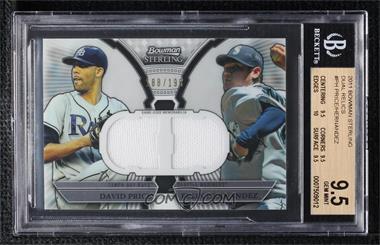 2011 Bowman Sterling - Box Loader Dual Relics #DRB-PH.2 - David Price, Felix Hernandez /196 [BGS 9.5 GEM MINT]