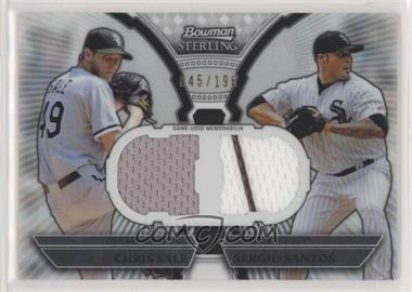 2011 Bowman Sterling - Box Loader Dual Relics #DRB-SS - Chris Sale, Sergio Santos /196 [EX to NM]